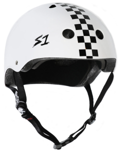 S-ONE HELMET MEGA LIFER WHITE WITH CHECKERS - Taille - S