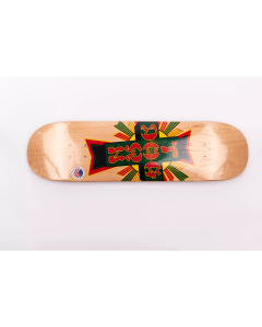 Deck Street Cross Logo Rasta 8.5" - Bois