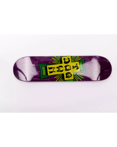 Deck Street Cross Logo 8.0"- Purple Cross - Green Cross