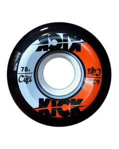 Roues CUEI Kick 62mm 78A Noir Orange Blanc